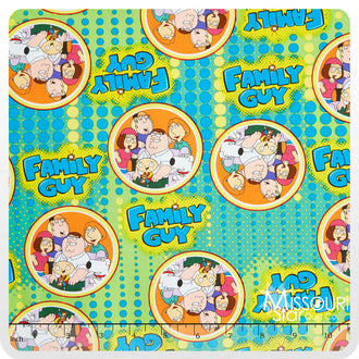 Family Guy - Dots Green Yardage