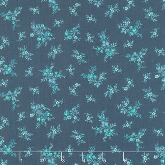 Willow Hollow - Floral Dark Blue Yardage