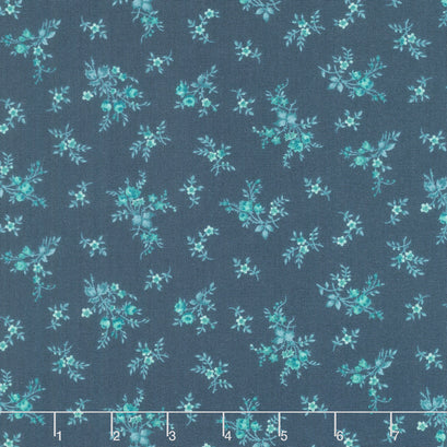 Willow Hollow - Floral Dark Blue Yardage