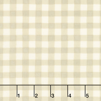 Happiness Blooms - Forest Gingham Natural Yardage