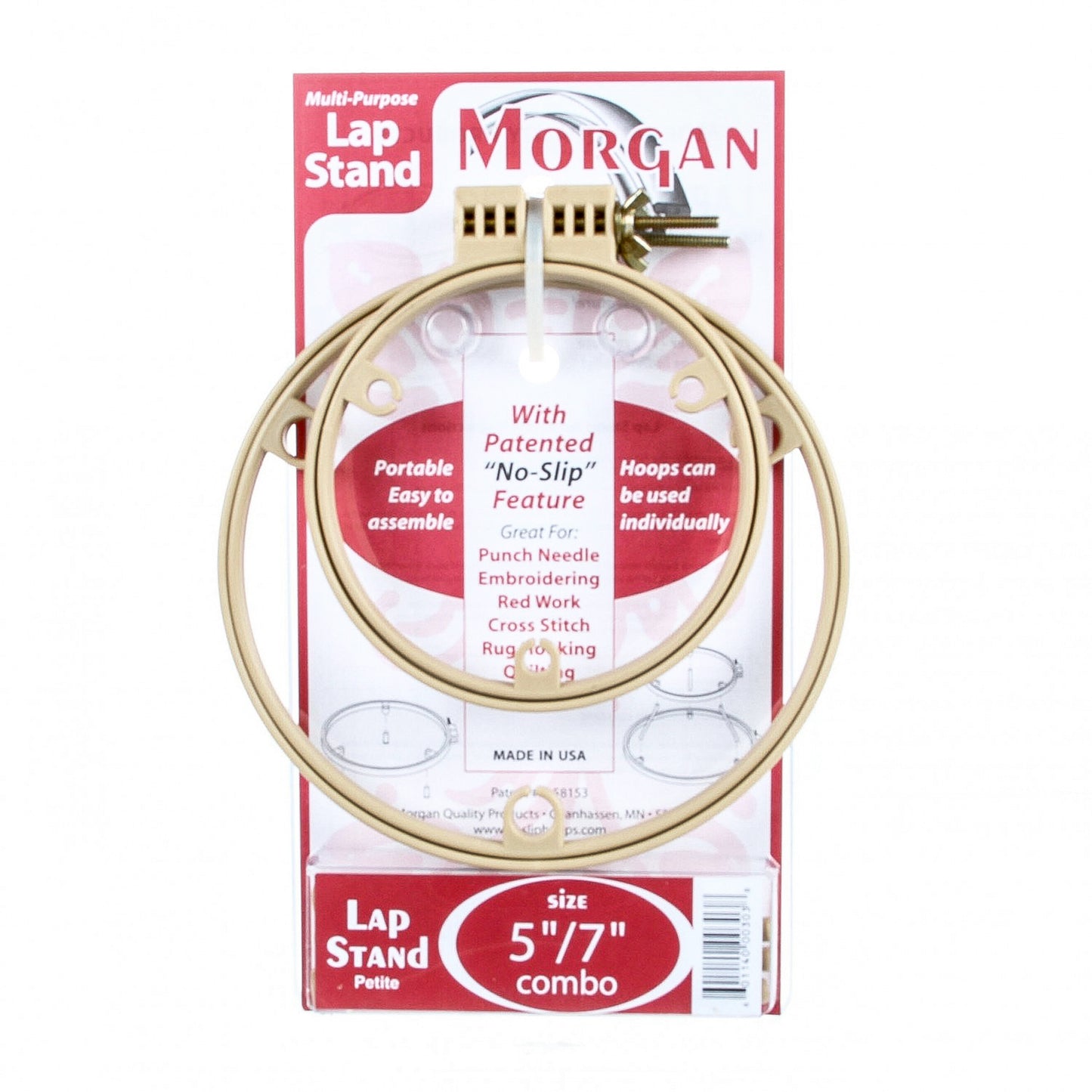 Morgan No-Slip Lap Stand Size 5" & 7" Hoop Combo Primary Image