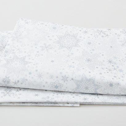 Star Sprinkle - Snowflakes Silver 2 Yard Cut