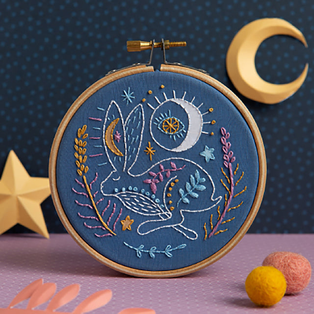 Celestial Hare Mini Embroidery Kit Primary Image