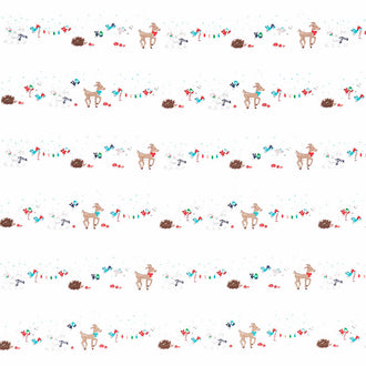 Pixie Noel 2 - Animals White Yardage