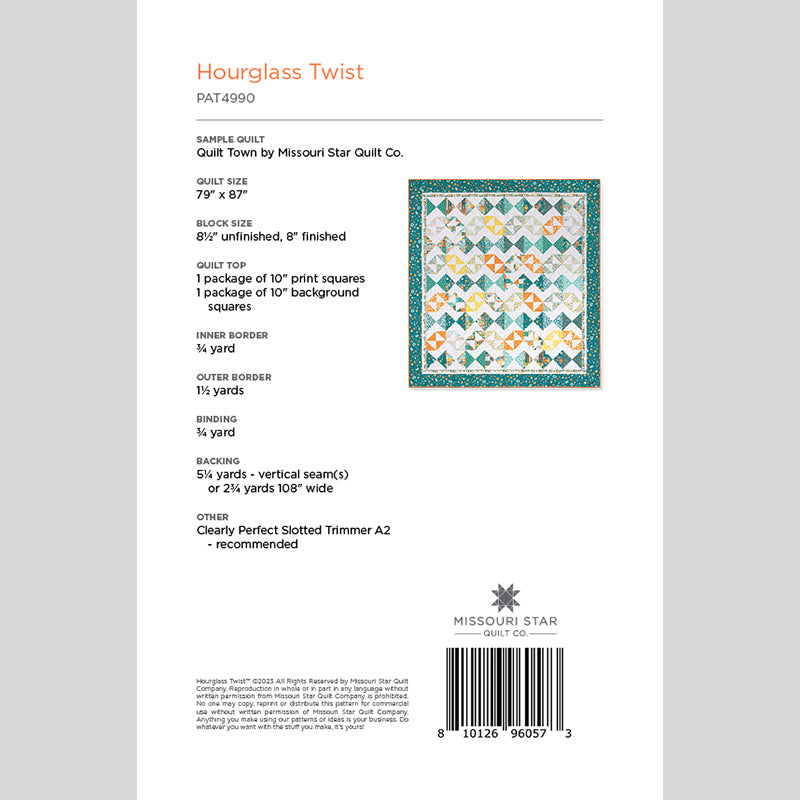 Digital Download - Hourglass Twist Quilt Pattern by Missouri Star Alternative View #1