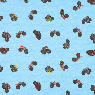 Hot Wheels Monster Trucks - Small Trucks Blue Yardage