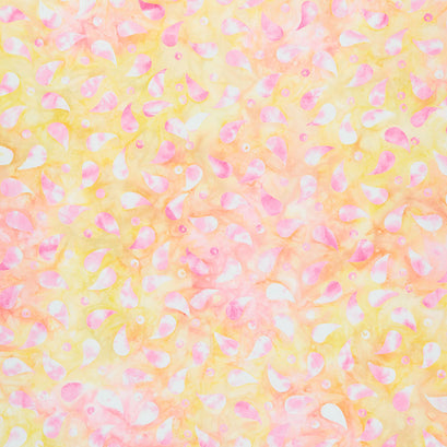 Paisley Got Mod Batiks - Paisley with Circles Yellow Honey Yardage