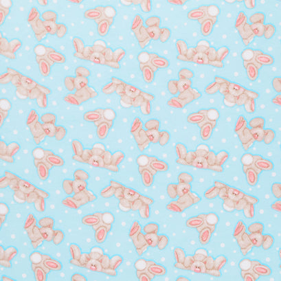 Comfy Flannel® - Floppy Bunny Aqua Yardage
