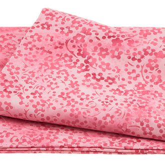 Blossoms and Blooms Batiks - Cherry Blossoms Pink Camelia 2 Yard Cut