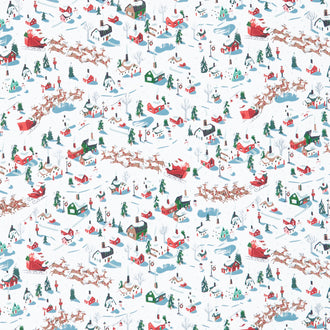 Twas - Dash Away White Metallic Yardage