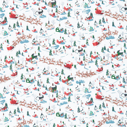 Twas - Dash Away White Metallic Yardage