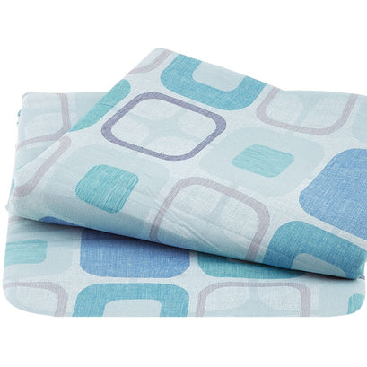 Geo Square - Squares Lt Blue 108" Wide Backing 3 Yard Cut