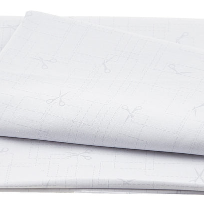 Spaced Out - Scissors Light Gray 2 Yard Cut