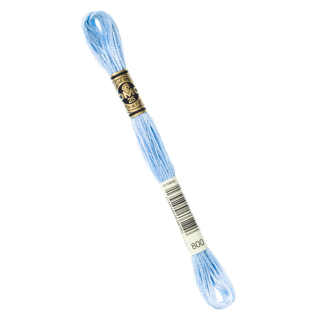 Blue Dmc Thread DMC Embroidery Floss - 800 Pale Delft Blue