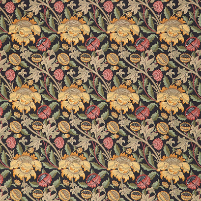 Morris Meadow - Wey Damask Black Yardage