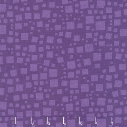 Xanadu - Tonal Squares Dark Purple Yardage