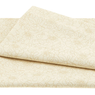 Cream & Sugar X - Scribble Flower Beige One Yard Cut