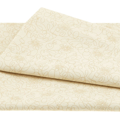 Cream & Sugar X - Scribble Flower Beige One Yard Cut