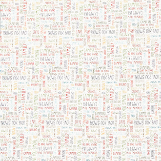 Love You S'more - Outdoor Text Cream Yardage