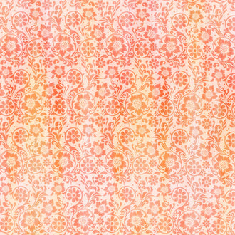 Garden of Dreams II - Garden Tonal Orange Yardage