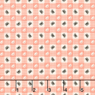 Owl-o-Ween - Spider Gingham Pumpkin Yardage