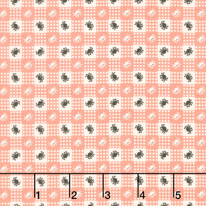 Owl-o-Ween - Spider Gingham Pumpkin Yardage
