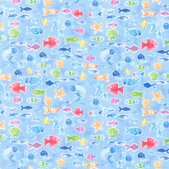 Let the Sea Set You Free - Fish Allover Yardage