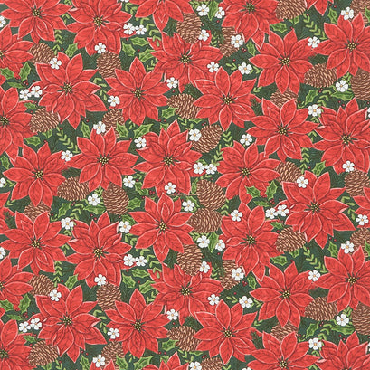 Holly Berry Tree Farm - Poinsettia Holly Green Yardage