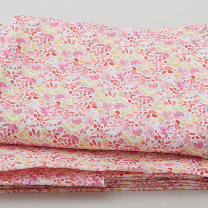 Winged Whisper - Floral Ditsy White/ Pink 3 Yard Cut