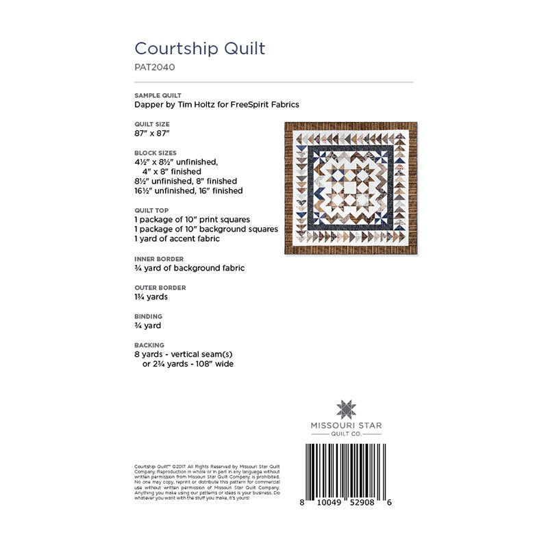 Courtship Quilt Pattern by Missouri Star Alternative View #1