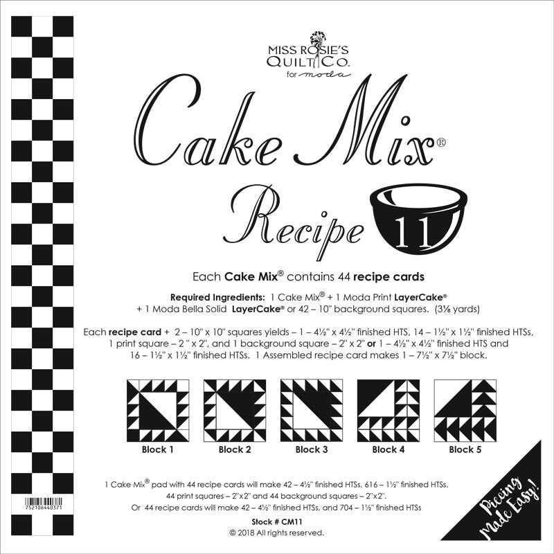 Cake Mix Recipe 11 by Miss Rosie's Quilt Co Primary Image