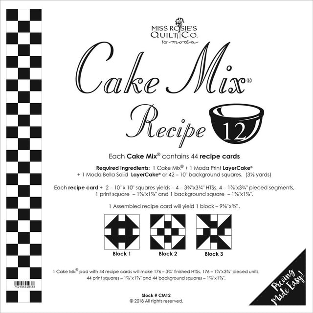 Cake Mix Recipe 12 by Miss Rosie's Quilt Co Primary Image
