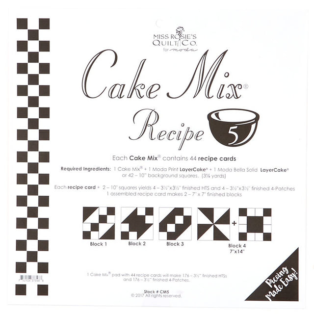 Cake Mix Recipe 5 by Miss Rosie's Quilt Co