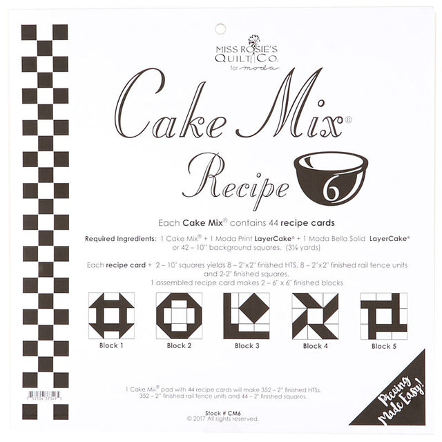 Cake Mix Recipe 6 by Miss Rosie's Quilt Co