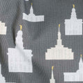 Called to Serve - Temple Charcoal Metallic Yardage