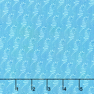 Calypso II - Sea Horses Blue Yardage