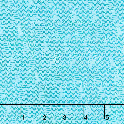 Calypso II - Sea Horses Teal Yardage