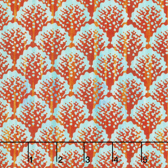 Calypso - Scallop Teal Digitally Printed Yardage