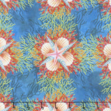 Calypso - Shells Blue Digitally Printed Yardage