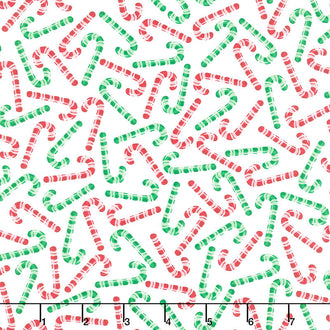 Camp Joy - Candy Cane Celebration White Yardage