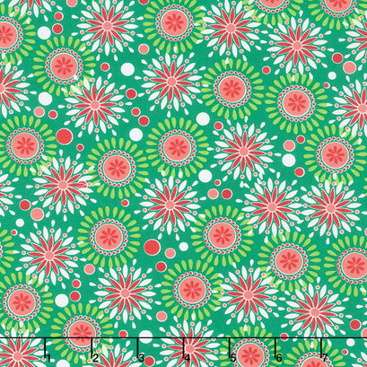 Camp Joy - Joyful Geo Green Yardage