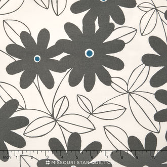 Canvas Prints 2 - Flowers Grey Yardage