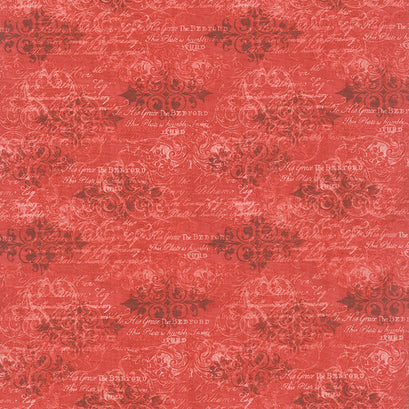 Cardinal Noel - Decorative Words Red Yardage