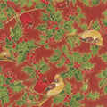 Cardinal Song Metallic - Cardinals Crimson Yardage