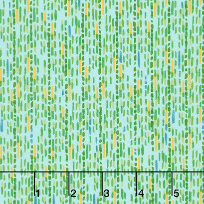 Carolina Lilies - Dashed Aqua Yardage