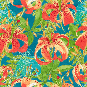 Carolina Lilies - Lilies Teal Yardage