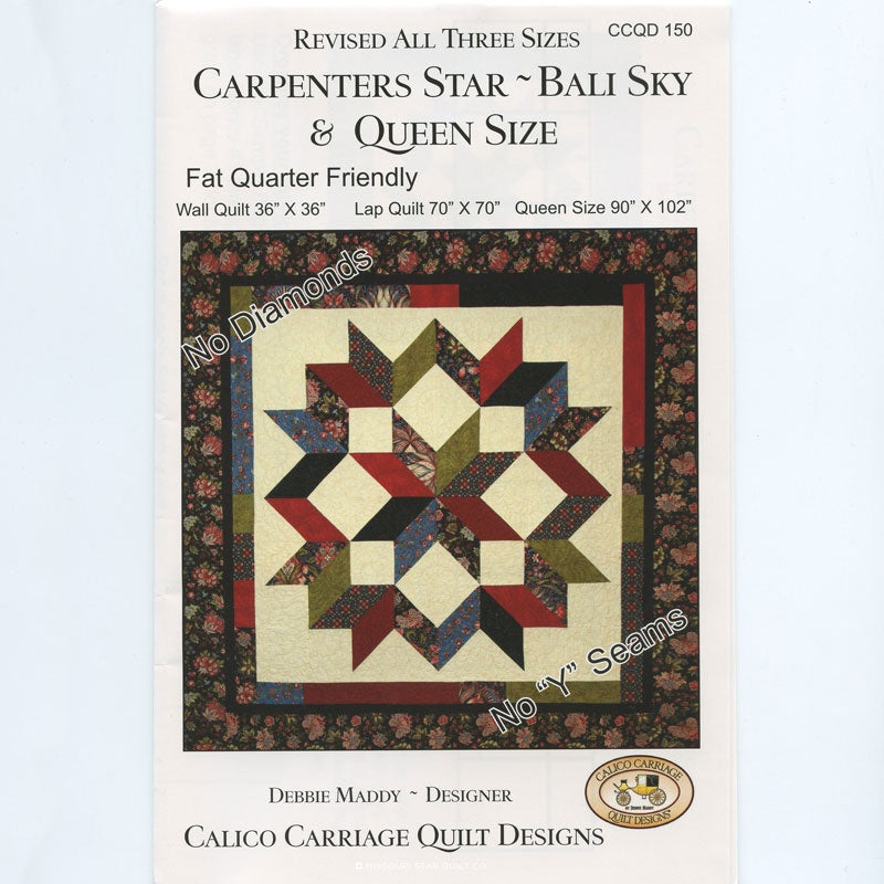 Carpenter's Star Bali Sky Revised Pattern