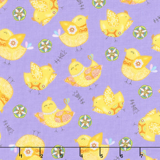 Carrot Patch - Chicks Purple Yardage