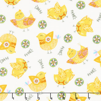 Carrot Patch - Chicks White Yardage