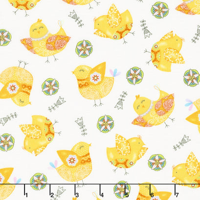 Carrot Patch - Chicks White Yardage